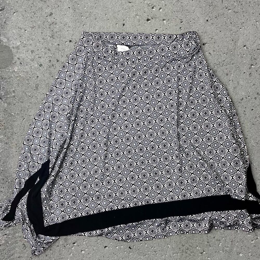 Alyx Women's black and white geometric patterned Skirt size 2X